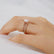 LULU - Round Moissanite 18k Rose Gold Petite Solitaire Engagement Ring Lily Arkwright