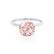 LULU - Chatham® Round Champagne True Sapphire 18k White Gold Petite Solitaire Engagement Ring Lily Arkwright