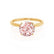 LULU - Chatham® Round Champagne True Sapphire 18k Yellow Gold Petite Solitaire Engagement Ring Lily Arkwright