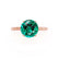 LULU - Round Emerald 18k Rose Gold Petite Solitaire Ring Engagement Ring Lily Arkwright