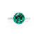 LULU - Round Emerald 950 Platinum Petite Solitaire Ring Engagement Ring Lily Arkwright
