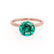 LULU - Round Emerald 18k Rose Gold Petite Solitaire Ring Engagement Ring Lily Arkwright