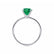 LULU - Round Emerald 18k White Gold Petite Solitaire Ring Engagement Ring Lily Arkwright