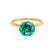 LULU - Round Emerald 18k Yellow Gold Petite Solitaire Ring Engagement Ring Lily Arkwright