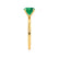 LULU - Round Emerald 18k Yellow Gold Petite Solitaire Ring Engagement Ring Lily Arkwright