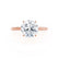 LULU - Round Moissanite 18k Rose Gold Petite Solitaire Ring Engagement Ring Lily Arkwright