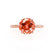 LULU - Round Padparadscha 18k Rose Gold Petite Solitaire Ring Engagement Ring Lily Arkwright