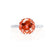 LULU - Round Padparadscha 950 Platinum Petite Solitaire Ring Engagement Ring Lily Arkwright
