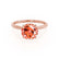 LULU - Round Padparadscha 18k Rose Gold Petite Solitaire Ring Engagement Ring Lily Arkwright
