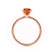 LULU - Round Padparadscha 18k Rose Gold Petite Solitaire Ring Engagement Ring Lily Arkwright