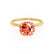 LULU - Round Padparadscha 18k Yellow Gold Petite Solitaire Ring Engagement Ring Lily Arkwright