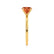 LULU - Round Padparadscha 18k Yellow Gold Petite Solitaire Ring Engagement Ring Lily Arkwright