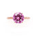 LULU - Round Pink Sapphire 18k Rose Gold Petite Solitaire Ring Engagement Ring Lily Arkwright