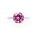 LULU - Round Pink Sapphire 950 Platinum Petite Solitaire Ring Engagement Ring Lily Arkwright