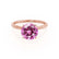 LULU - Round Pink Sapphire 18k Rose Gold Petite Solitaire Ring Engagement Ring Lily Arkwright