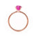 LULU - Round Pink Sapphire 18k Rose Gold Petite Solitaire Ring Engagement Ring Lily Arkwright