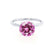 LULU - Round Pink Sapphire 950 Platinum Petite Solitaire Ring Engagement Ring Lily Arkwright