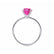 LULU - Round Pink Sapphire 950 Platinum Petite Solitaire Ring Engagement Ring Lily Arkwright
