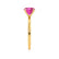 Lulu brilliant round cut pink moissanite and diamond engagement ring yellow gold solitaire Lily Arkwright 