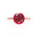 LULU - Round Ruby 18k Rose Gold Petite Solitaire Ring Engagement Ring Lily Arkwright