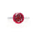 LULU - Round Ruby 950 Platinum Petite Solitaire Ring Engagement Ring Lily Arkwright
