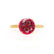 LULU - Round Ruby 18k Yellow Gold Petite Solitaire Ring Engagement Ring Lily Arkwright