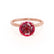 LULU - Round Ruby 18k Rose Gold Petite Solitaire Ring Engagement Ring Lily Arkwright