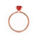 LULU - Round Ruby 18k Rose Gold Petite Solitaire Ring Engagement Ring Lily Arkwright