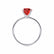 LULU - Round Ruby 18k White Gold Petite Solitaire Ring Engagement Ring Lily Arkwright
