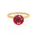 LULU - Round Ruby 18k Yellow Gold Petite Solitaire Ring Engagement Ring Lily Arkwright