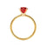 LULU - Round Ruby 18k Yellow Gold Petite Solitaire Ring Engagement Ring Lily Arkwright