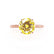 LULU - Round Yellow Sapphire 18k Rose Gold Petite Solitaire Ring Engagement Ring Lily Arkwright