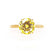 Lulu yellow gold solitaire Chatham round medium yellow sapphire diamond engagement ring Lily Arkwright 