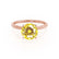 LULU - Round Yellow Sapphire 18k Rose Gold Petite Solitaire Ring Engagement Ring Lily Arkwright