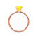 Lulu round cut chatham yellow sapphire lab diamond engagement ring 18k rose gold classic plain solitaire Lily Arkwright