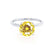 LULU - Round Yellow Sapphire 950 Platinum Petite Solitaire Ring Engagement Ring Lily Arkwright