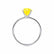 LULU - Round Yellow Sapphire 950 platinum Petite Solitaire Ring Engagement Ring Lily Arkwright