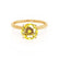 LULU - Round Yellow Sapphire 18k Yellow Gold Petite Solitaire Ring Engagement Ring Lily Arkwright