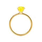 LULU - Round Yellow Sapphire 18k Yellow Gold Petite Solitaire Ring Engagement Ring Lily Arkwright
