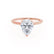 LULU - Pear Moissanite 18k Rose Gold Petite Solitaire Ring Engagement Ring Lily Arkwright