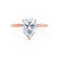 LULU - Pear Moissanite 18k Rose Gold Petite Solitaire Ring Engagement Ring Lily Arkwright