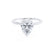 LULU - Pear Moissanite 18k White Gold Petite Solitaire Ring Engagement Ring Lily Arkwright