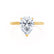LULU - Pear Moissanite 18k Yellow Gold Petite Solitaire Ring Engagement Ring Lily Arkwright