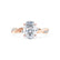 LUNA - Oval Moissanite & Diamond 18k Rose Gold Vine Solitaire Ring Engagement Ring Lily Arkwright
