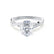LUNA - Oval Moissanite & Diamond 18k White Gold Vine Solitaire Ring Engagement Ring Lily Arkwright