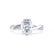 LUNA - Oval Moissanite & Diamond Platinum Vine Solitaire Ring Engagement Ring Lily Arkwright