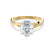 LUNA - Oval Moissanite & Diamond 18k Yellow Gold Vine Solitaire Ring Engagement Ring Lily Arkwright