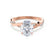 LUNA - Oval Moissanite & Diamond 18k Rose Gold Vine Solitaire Ring Engagement Ring Lily Arkwright