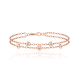 LYRA - Lab Diamond Bezel Edge Bracelet 18k Rose Gold Bracelet Lily Arkwright