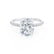 MACY - Elongated Cushion Lab Diamond Platinum Petite Shoulder Set Engagement Ring Lily Arkwright